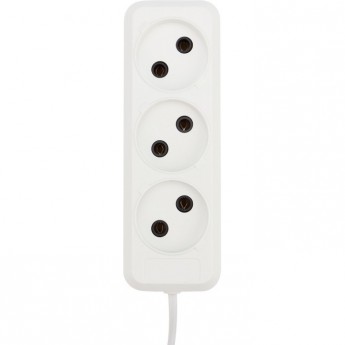 Удлинитель REXANT 3 гнезда, 7 м, 2х0.75 мм², б/з, белый (Сделано в России)