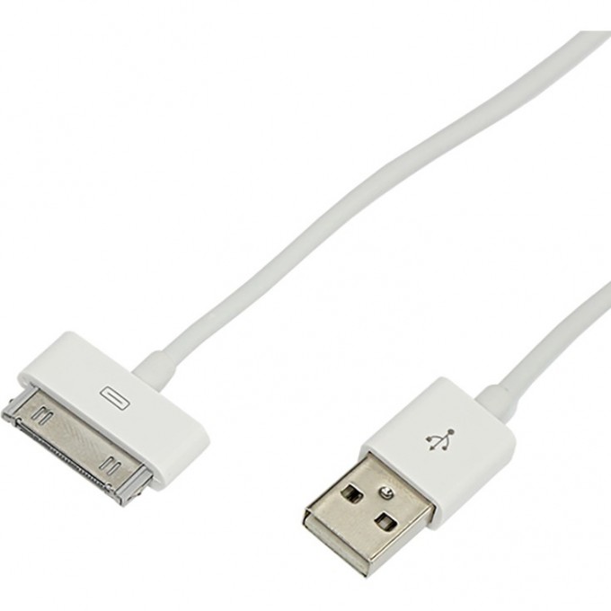 USB кабель REXANT для iPhone 4/4S 30 pin 1 м белый 18-1123