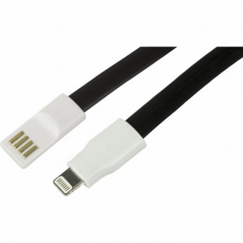 USB кабель REXANT для iPhone 5/6/7 силиконовый шнур черный