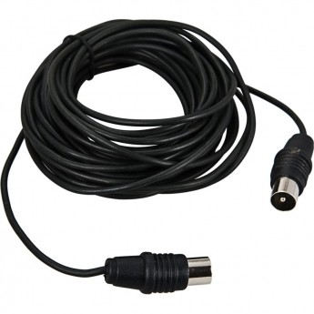 ВЧ кабель REXANT, ТВ штекер - ТВ штекер, длина 1,5 метра, черный