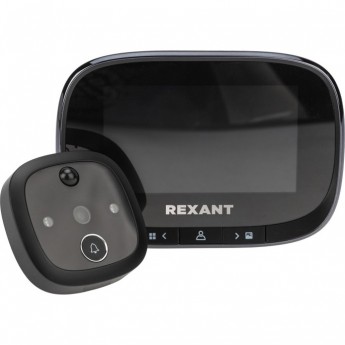 Видеоглазок дверной REXANT DV-115 с цветным LCD-дисплеем 4.3", встроенный звонок, ночной режим работы