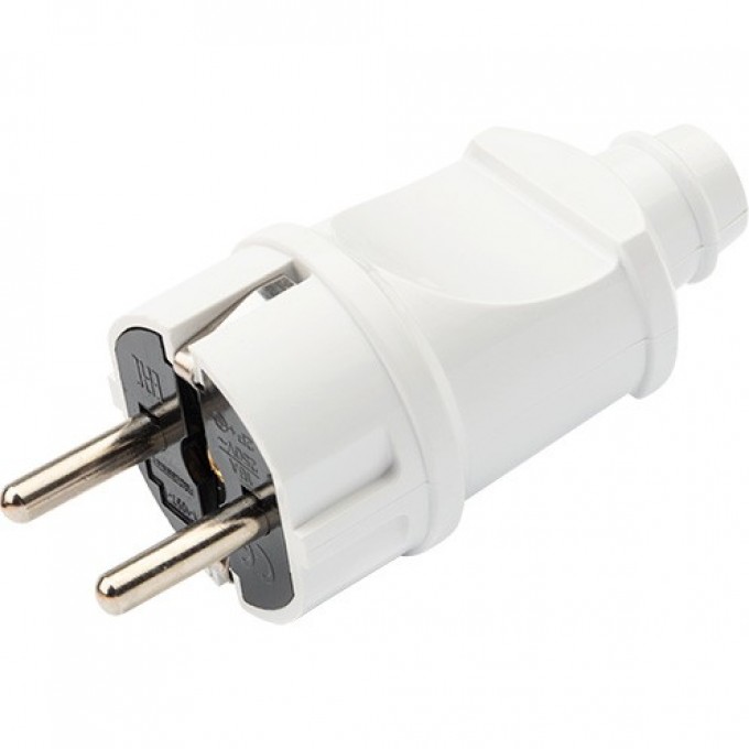 Вилка евро REXANT прямая с з/к 16А усиленная белая 11-8948. Купить ...