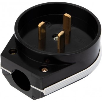 Вилка ВШ для электрической плиты REXANT 32 А 250 В черная