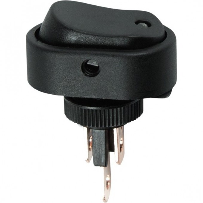 Выключатель клавишный REXANT 12V 30А (3с) ON-OFF овальный, черный с синей LED подсветкой (RWB-523, ASW-20D) 36-2671