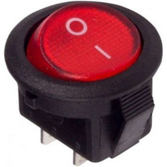 Выключатель клавишный REXANT MICRO RWB-105 3А круглый красный