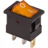 Выключатель клавишный REXANT MINI 12V желтый с подсветкой