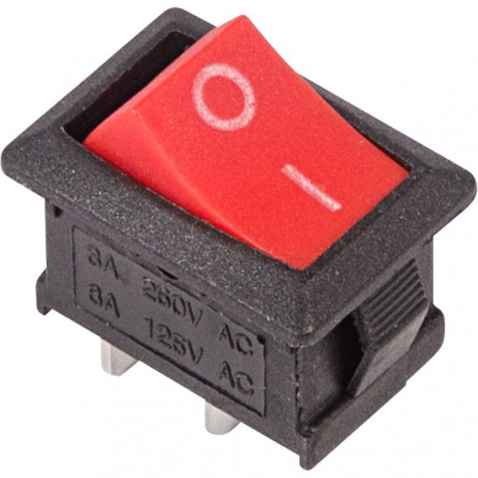 Выключатель клавишный REXANT MINI RWB-201 6А красный 36-2111