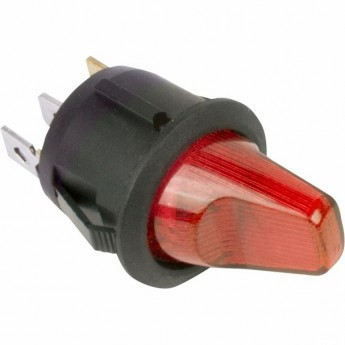Выключатель клавишный REXANT RWB-224 16А круглый красный с подсветкой