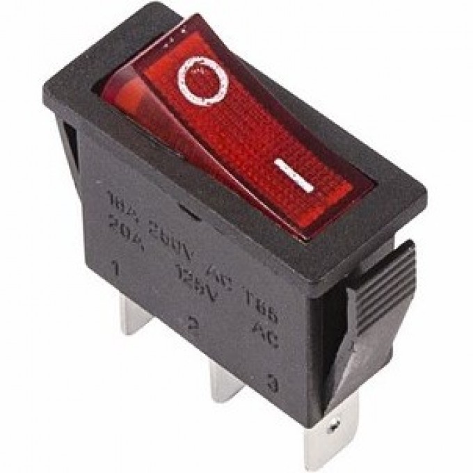 Выключатель клавишный REXANT RWB-404 15А красный с подсветкой 36-2210