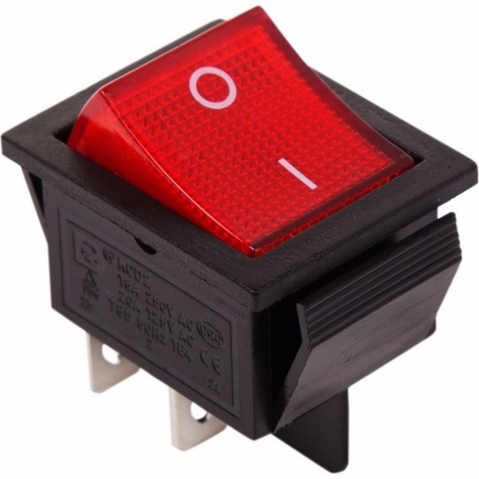 Выключатель клавишный REXANT RWB-502 20А красный с подсветкой 36-2340