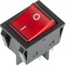 Выключатель клавишный REXANT RWB-502 250V 30А (4с) ON-OFF красный с подсветкой 36-2346