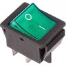 Выключатель клавишный REXANT RWB-502 зеленый с подсветкой, в упаковке 1шт.