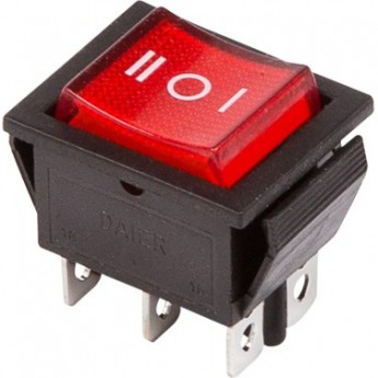 Выключатель клавишный REXANT RWB-509 красный с подсветкой и нейтралью