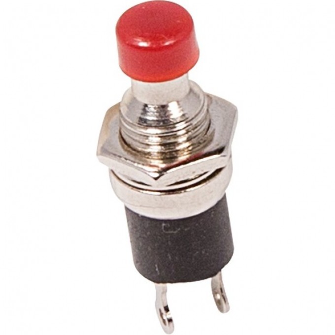 Выключатель-кнопка REXANT MICRO металл 220V 2А (2с) OFF-(ON) Ø7.2 красная (RWD-301, PBS-10B) 36-3310
